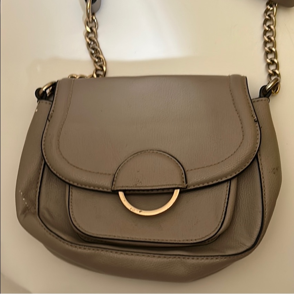 H&M Tan Crossbody Bag with Gold Ring Detail